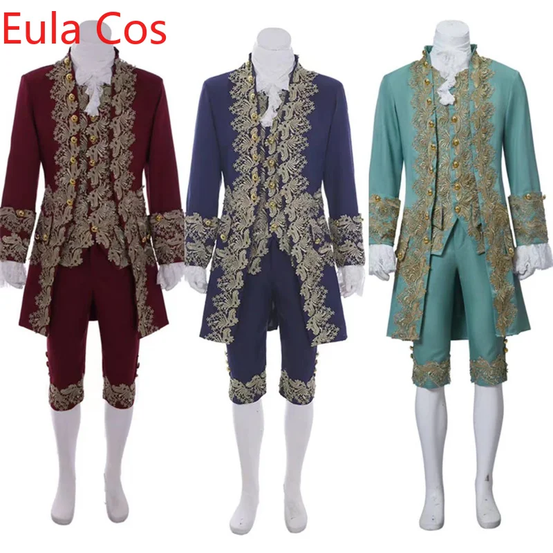 18th Century Victorian Gentleman Elegant Costume Aristocrat Cosplay Medieval Royal Men Court Costume Victorian Men's Outfit