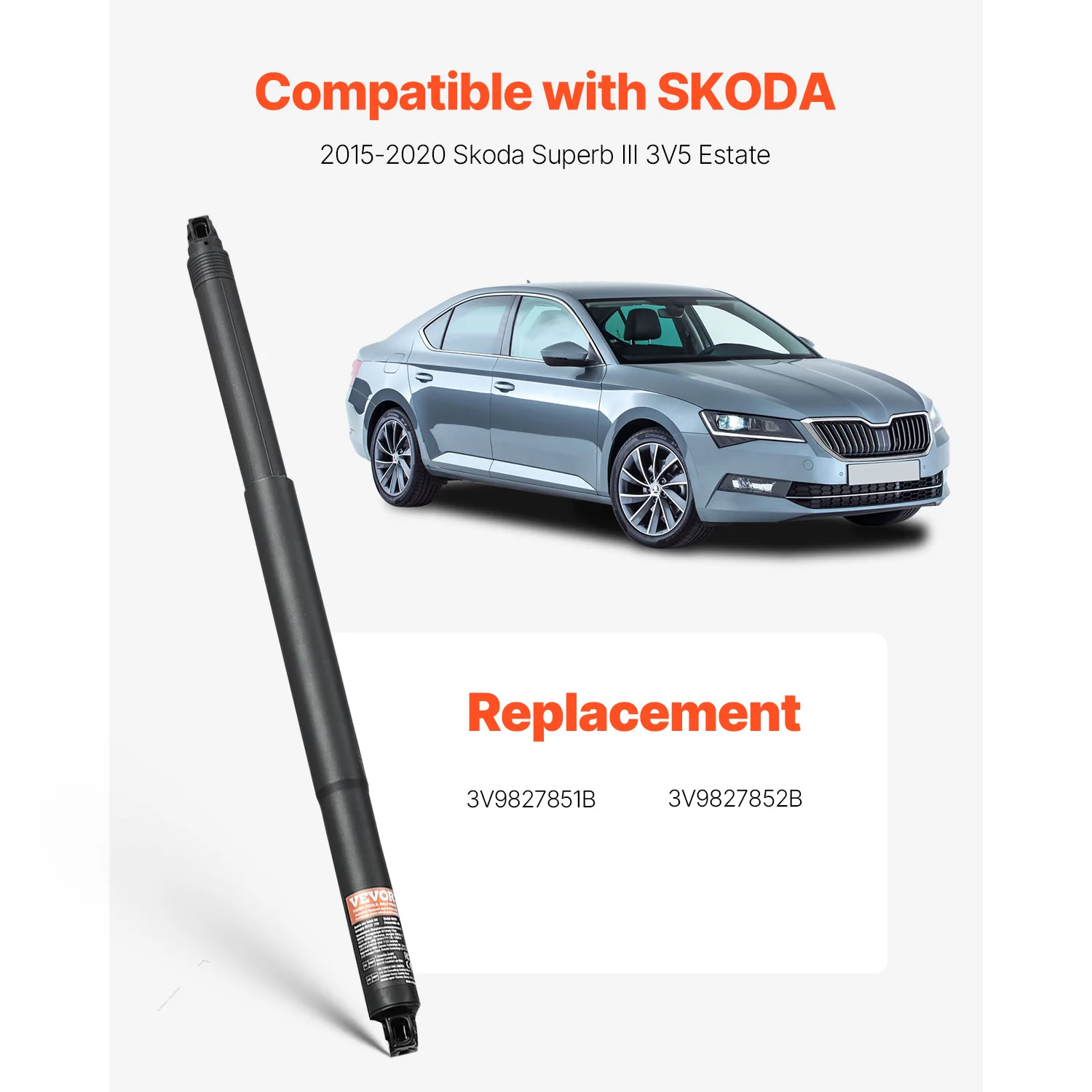 VEVOR Rear Tailgate Power Lift Support for 2015-2020 Skoda Superb III 3V5 Estate,Electric Tailgate Liftgate Power Hatch Replace