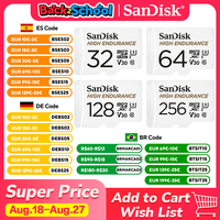 Original SanDisk High Endurance Micro SD Card MicroSDHC 32GB V30 C10 MicroSDXC 64GB 128GB 256GB Memory Card For Dash Camera