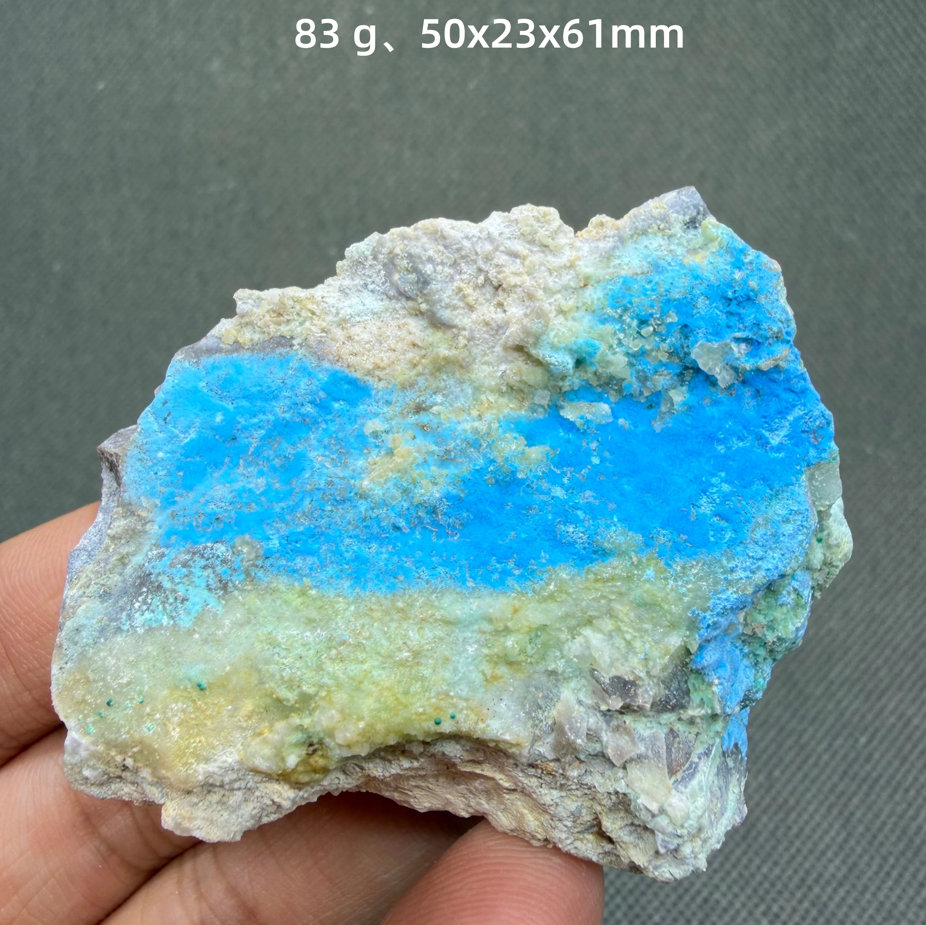 Natural Cyanotrichite Mineral Specimen Guizhou China Velvet Needle Crystal Cluster Geology Collection Stone