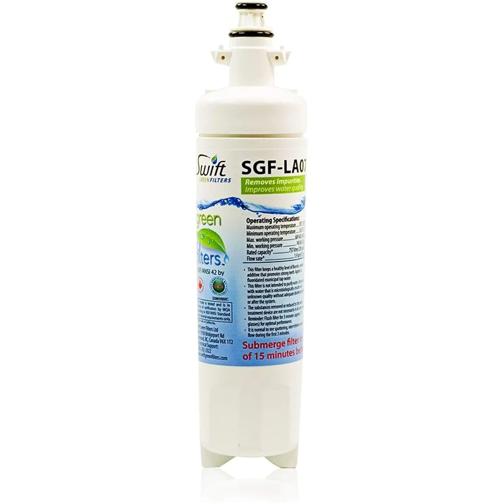 Сменный фильтр для воды, совместимый с LG LT700P 46-9690 ADQ36006102 Сертифицированный NSF Уменьшает запах хлора VOC Легкость