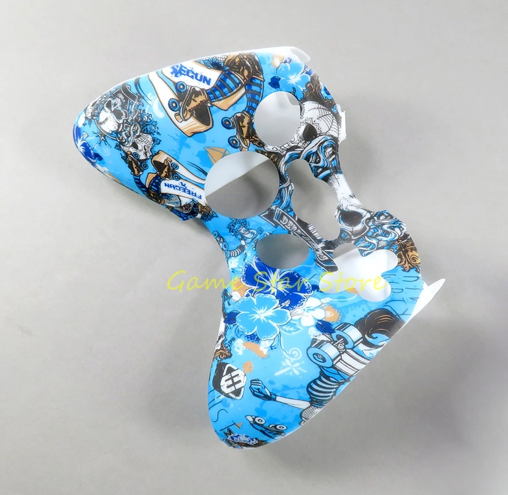1pc For Xbox 360 Xbox360 Controller Water Transfer Printing Silicone Rubber Case Protective Cover Skin Game Accessories