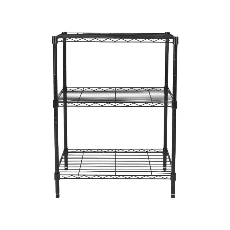 

3-уровневая многофункциональная проволочная полка, черный цвет, грузоподъемность 750 фунтов, для взрослых