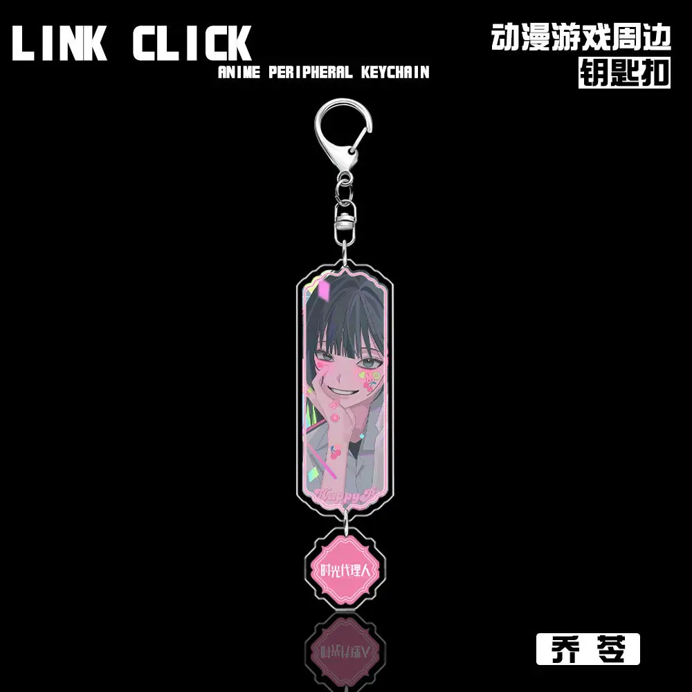 3 個アニメリンククリック喬玲チャールズコスプレアクリルキーホルダーペンダントかわいい漫画バックパック通学飾りペンダントギフト