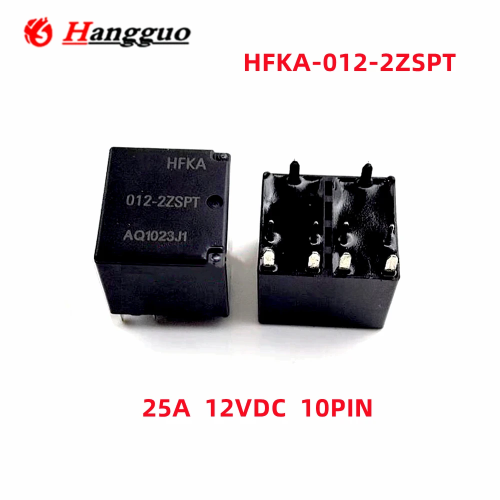 5PCS/Lot Original HFKA-012-2ZSPT 12V HFKA-012-2ZST 25A 12VDC 10-pin For Auto Parts Switches Relay Replacement Repair