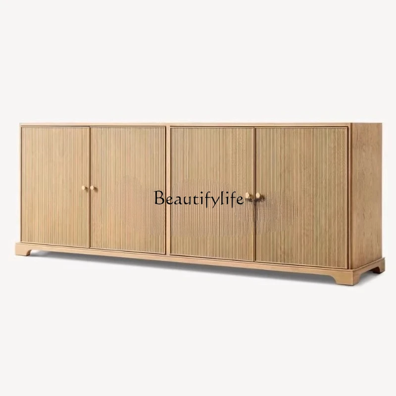 

American solid wood storage TV cabinet villa club bed and breakfast living room furniture dining side cabinet