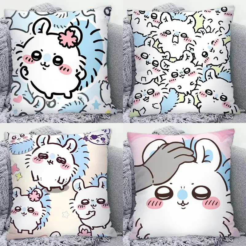 Chiikawa Momonga Pillow Kawaii Anime Flying Squirrel Print Cushion Cute Cartoon Throw Pillow Case Home Sofa Decor Festival Gift