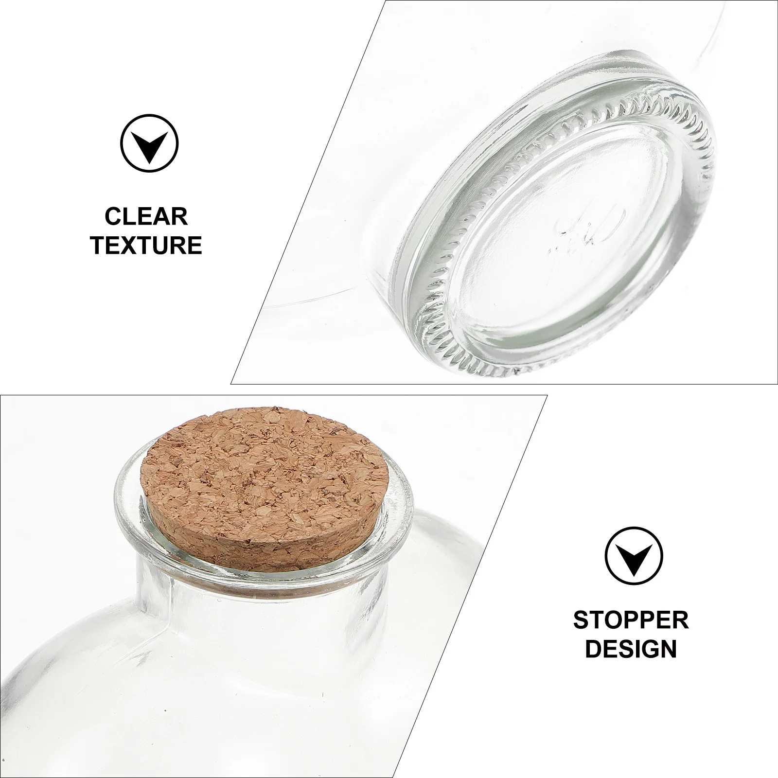 

1pc Glass Wishing Bottle Wooden Cork Stopper Transparent Diy Storage Jar For Perfume Essential Oil Herb Lucky Gift Home Decor