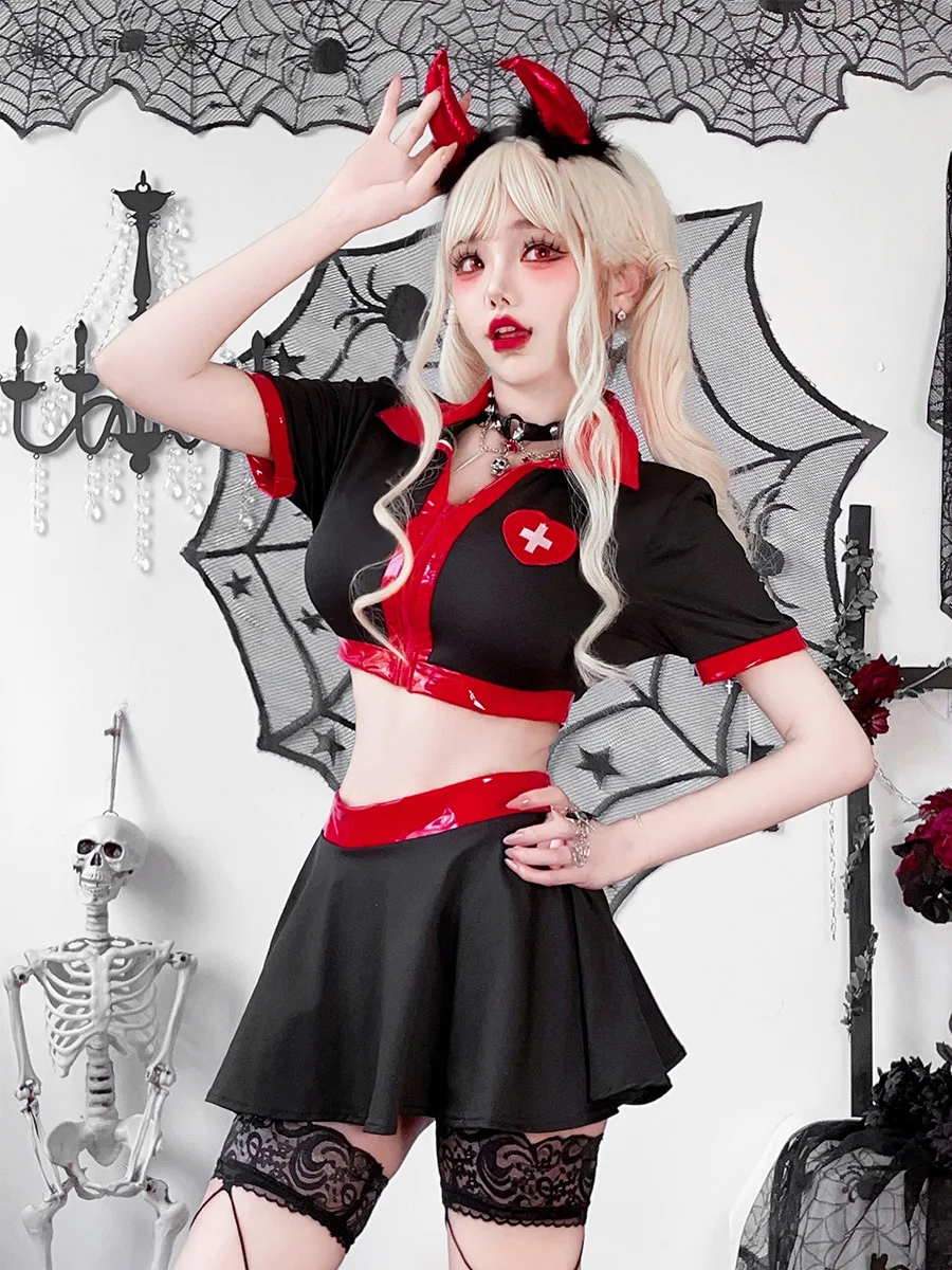 

Halloween Costume Dark Gothic Sexy Nurst Costume Doctor Nurst Dress Stage Costume European and American Large Size
