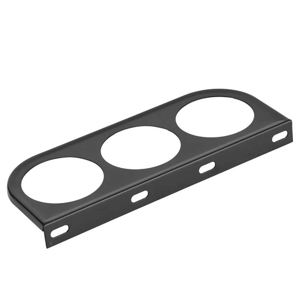 

Universal Iron Gauge Bracket 3-Hole Durability Dashboard Meter Holder Easy Installation Gauge Mount Holder Car Dashboard