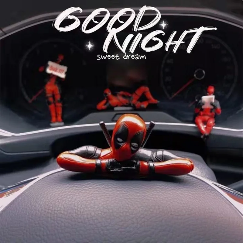 6 figuras de acción de Deadpool de anime, juguete de X-Men Marvel, mini colgante de mano, accesorios para coche, regalo de cumpleaños para niños