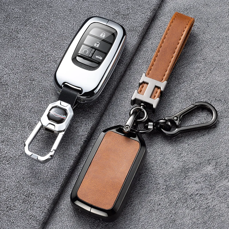 

Zinc Alloy Car Remote Key Case Cover For Honda Civic CRV HRV XRV CR-V Crider Accord Pilot Fit Freed Vezel Odyssey 2018 2019 2020