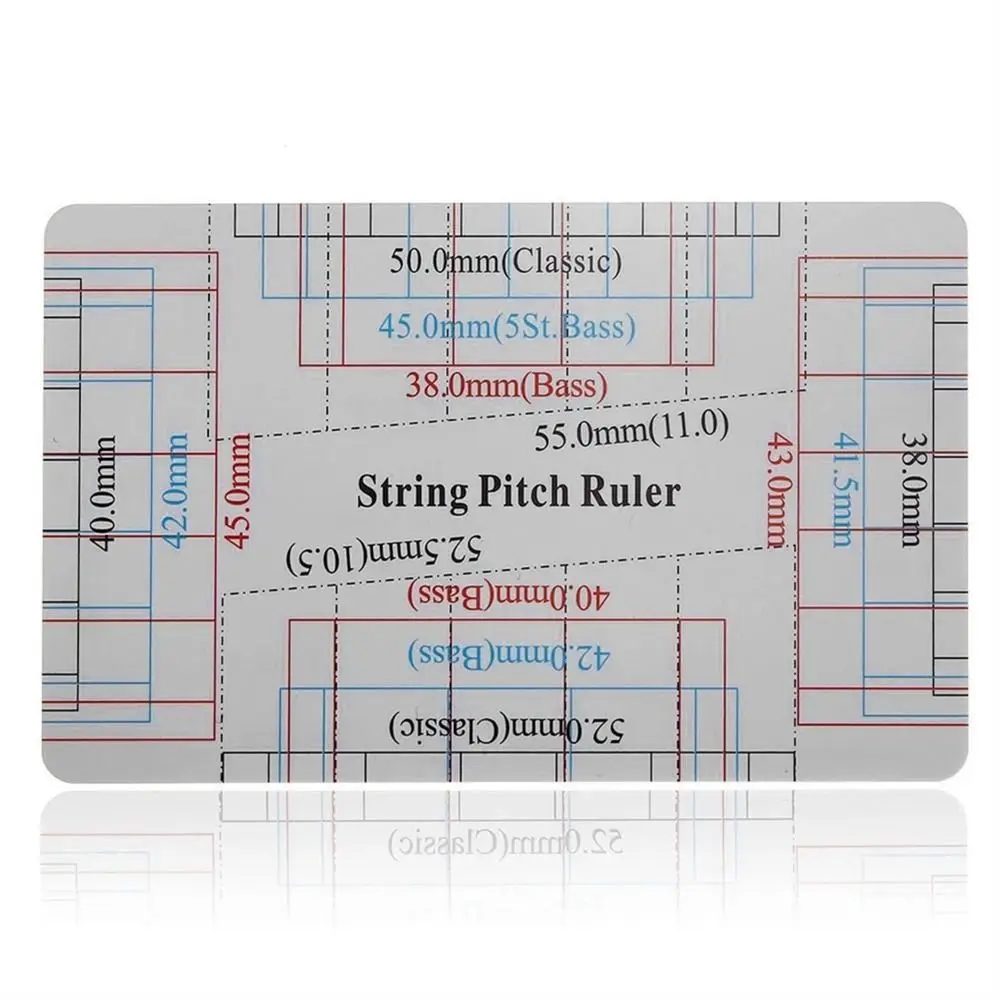 Guitar Strings String Pitch Ruler Luthier Tools Measurement Guitar Ruler Compact Rulers Card Action Gauge Ruler Acoustic Guitar