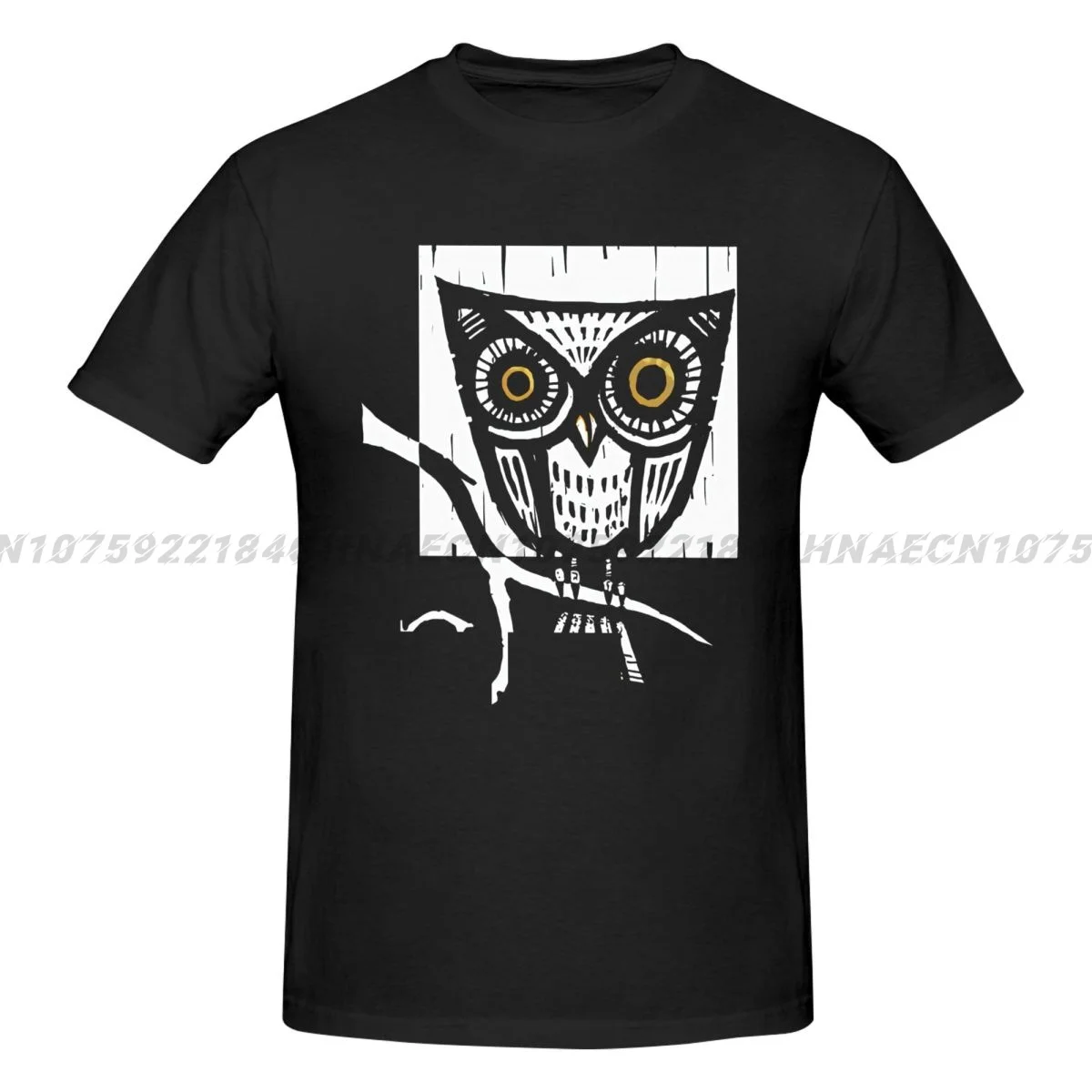 Owl Doodle T Shirt Men Fashion Casual Short Sleeve T-shirt Aesthetic Vintage Oversized T-shirts Streetwear