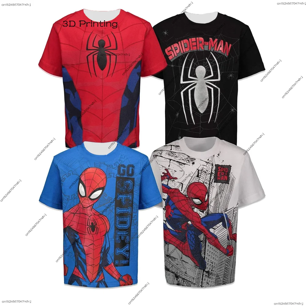 New Arrival Marvel Spider Man 2 Pack T-Shirt Boy Marvel Theme Party Clothes Parent-child Tshirt Casual Short-sleeved T shirt