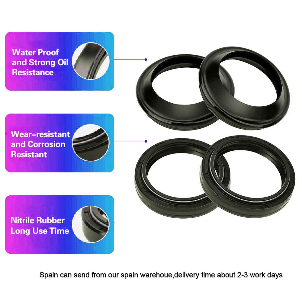 

41x53x8 Front Fork Damper Oil Seal 41 53 Dust Cover For HONDA CR450R CR450 CR 450 RB VT750 C2B BLACK SPIRIT VT 750 51490-KZ1-671