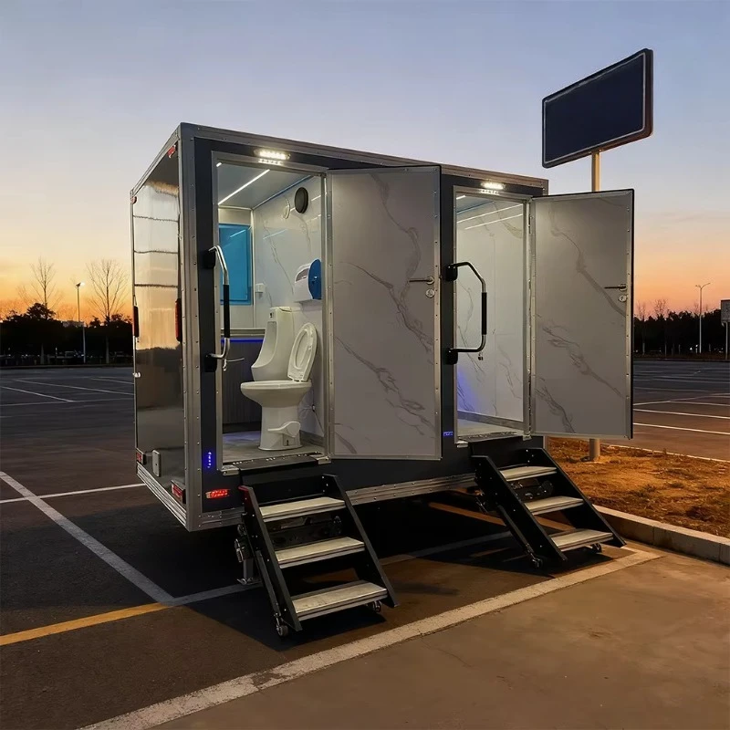 

Custom Portable Luxury VIP Restroom Mobile Toilet Shower Combo Trailer Outdoor Camping Wedding Event Public Toilets for Sale