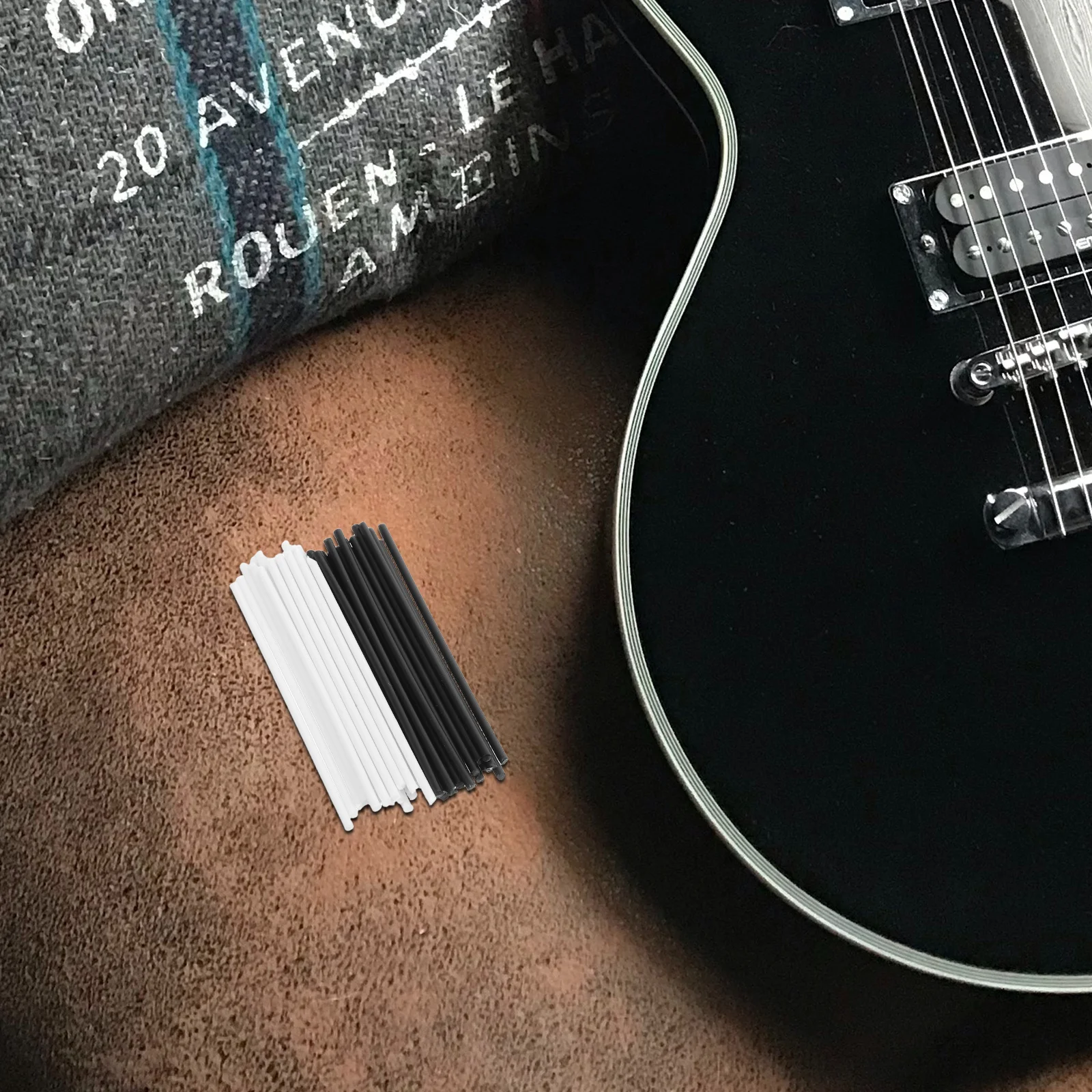 

40pcs 15Mm Guitar Fingerboard Side Dot Markers Black White Inlay Dots For Electric Acoustic Bass Guitar Fretboard Position