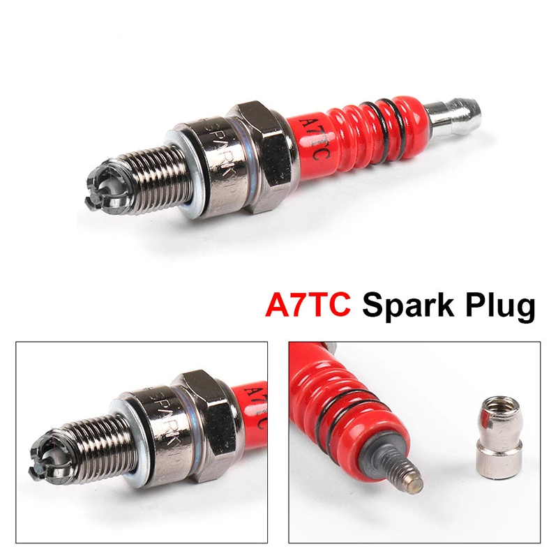 10mm Motorcycle Spark Plug CR7HSA ATRTC 3-Electrode For GY6 G6125 Engine Scooter Spark Plug Tools Motorcycle Accessories Parts