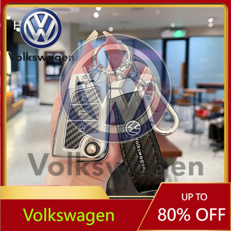 

Styling Mouldings For VOLKSWAGEN VW Car Key Case Cover Holder Shell For VW Volkswagen Golf 7 MK7 Tiguan MK2 For Seat Ateca Leon