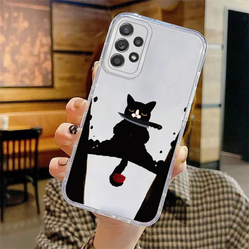 เคสโทรศัพท์ลายแมวตลกๆ สไตล์ชีวิตประจำวัน น่ารัก นุ่ม สำหรับ Samsung Galaxy A36 A13 A56 A73 A54 A14 A55 A23 A33 A34 A35 A15 A25 A26 A24
