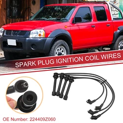 UXCELL 4 Pcs Spark Plug Wire Ignition Coil Cable No.224409Z060 for Nissan Frontier
