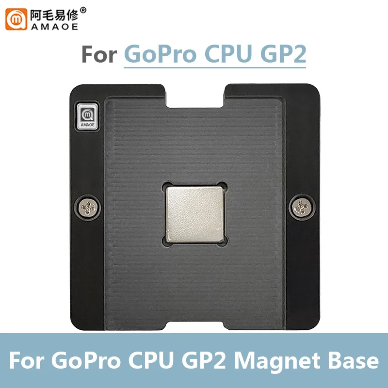 AMAOE Set Platform timah tanam, dengan dasar Magnet cocok untuk GoPro hero10/11 Kit jaring baja Reballing BGA perbaikan CPU hitam
