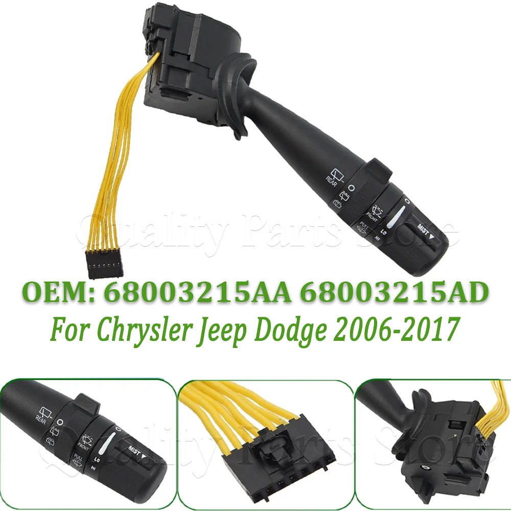 

For Chrysler Jeep Dodge 2006-2017 Car Windshield Wiper Combination Switch Stalk 68003215AA 68003215AB 68003215AC 68003215AD
