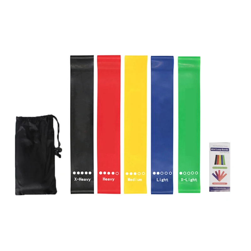 Resistance Bands for Working Out, 5 Set of Different Resistance Levels Elastic Bands with Carry Bag and Instruction Guide