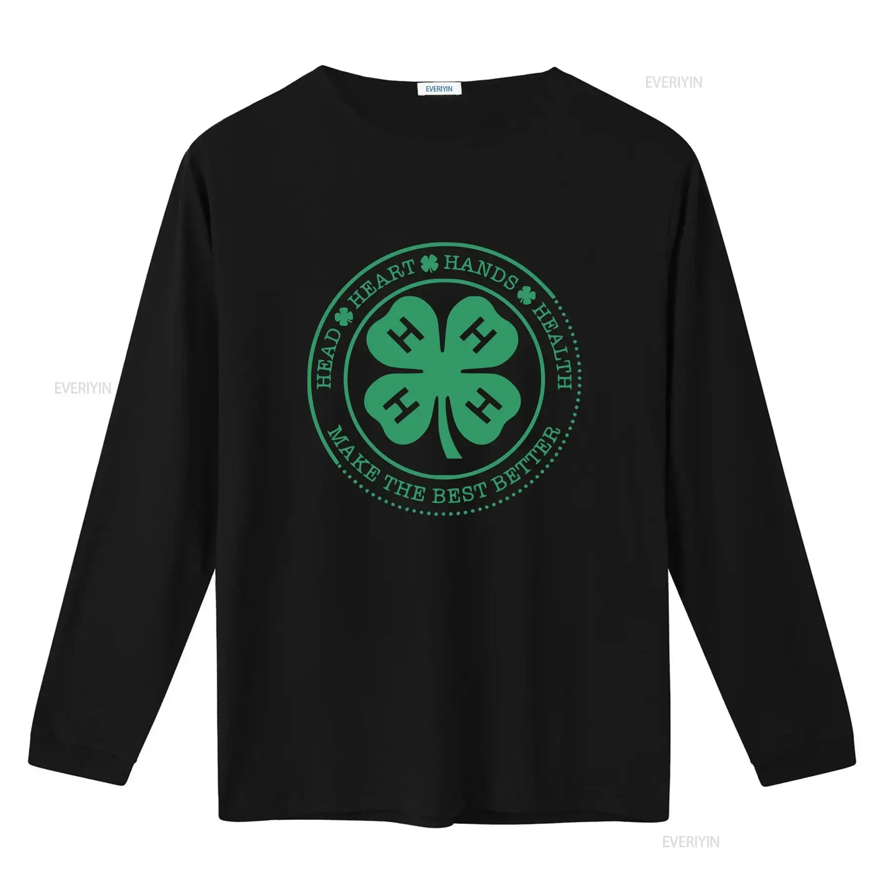 4 H الحياة تي شيرت 4H صحة القلب سانت باتريك يوم البقرة قمصان خمر غسلها أنيق مريح لينة أعلى لارتداء اليومي #3