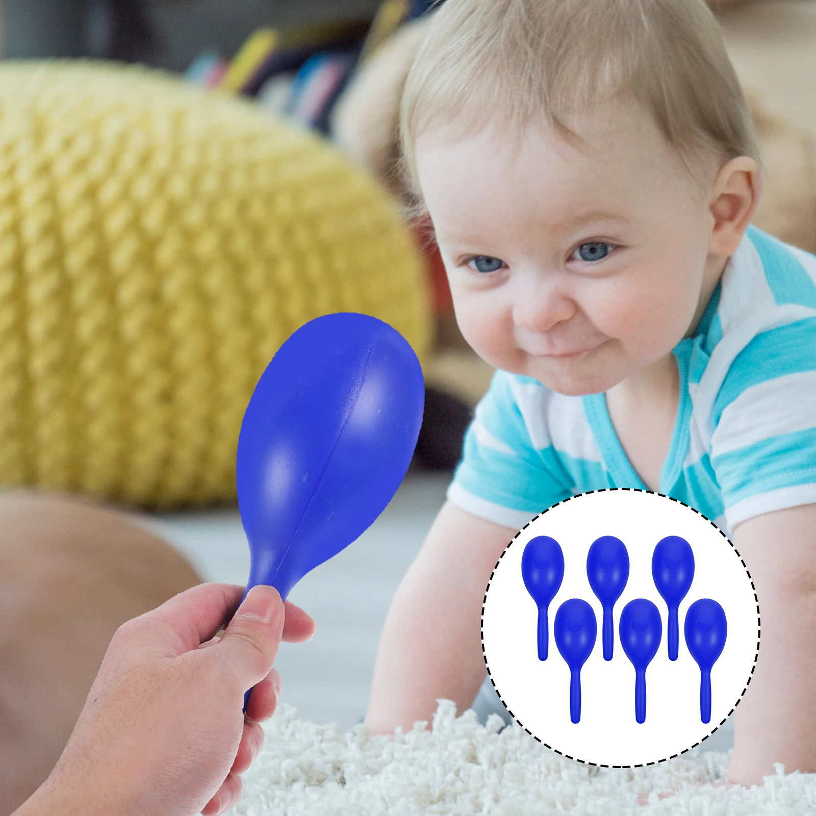 

6 Pcs Kids Maracas Musical Instruments Mini Noisemakers Toys Sand ABS Loud Sound Hand Coordination Auditory Training