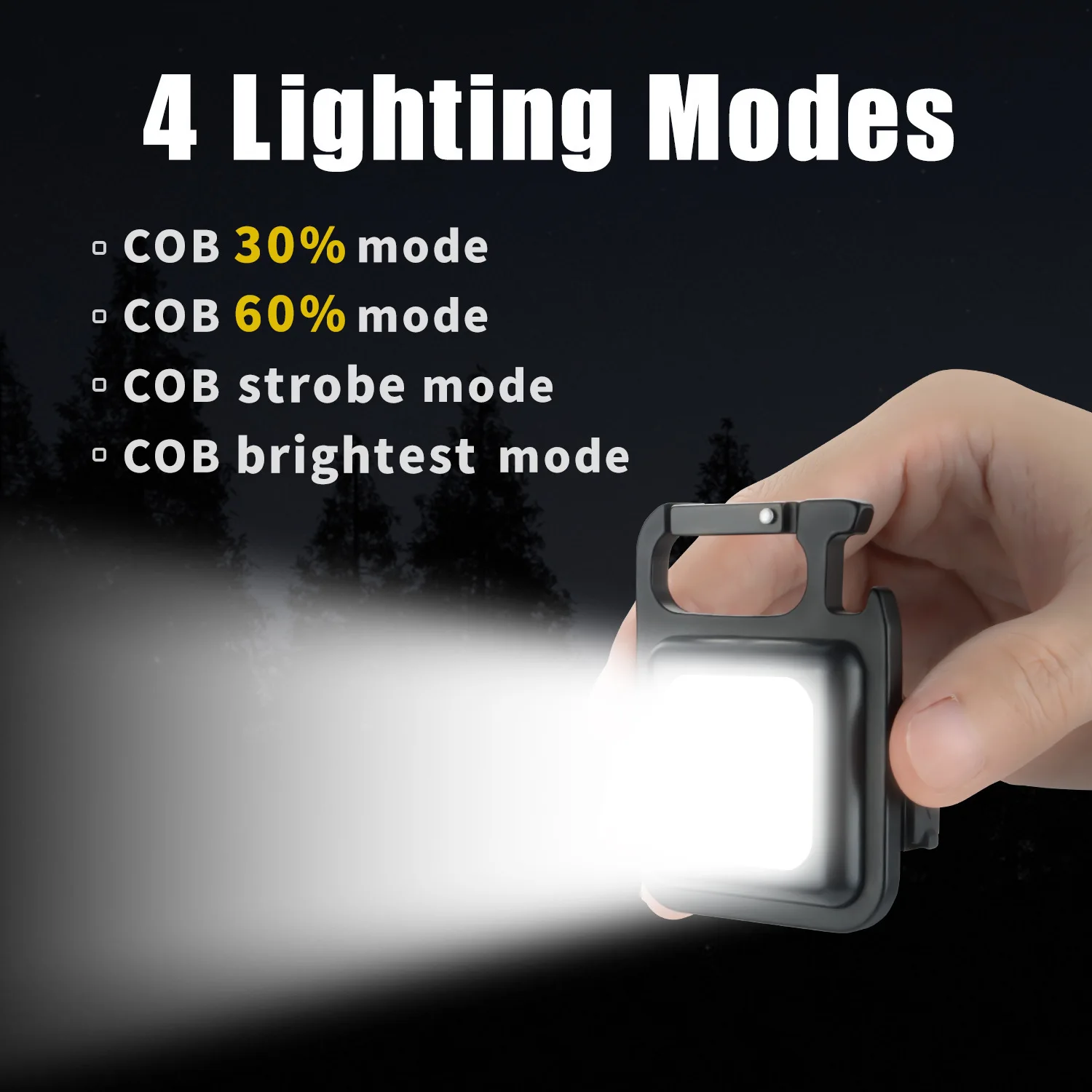 Mini LED Working Light Glare COB Keychain Light USB Charging Emergency Lamps Strong Magnetic Repair Work Outdoor Camping Light