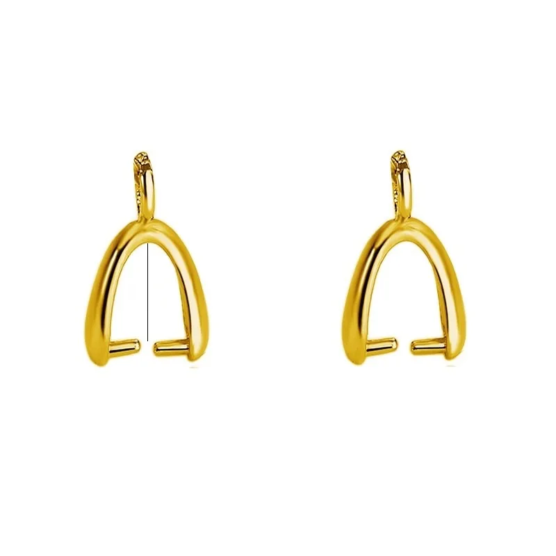 100 pcs 도매 925 스털링 실버 주얼리 결과 베일 커넥터 베일 핀치 보석 펜던트 링커