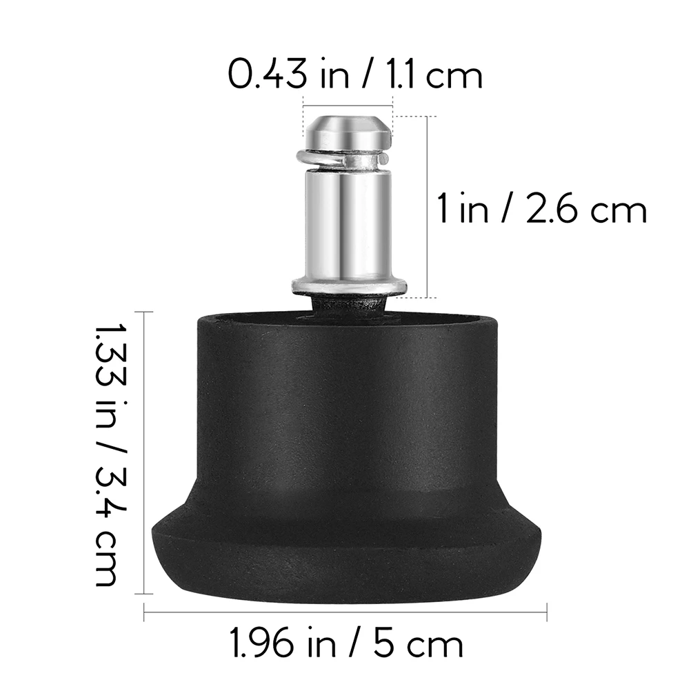 10 Stuks Rollende Stoel Voeten Vervanging Kantoorstoel Wielen Stopper Kantoorstoel Draaibare Zwenkwielen 2 Inch Kruk Klokkenglijders