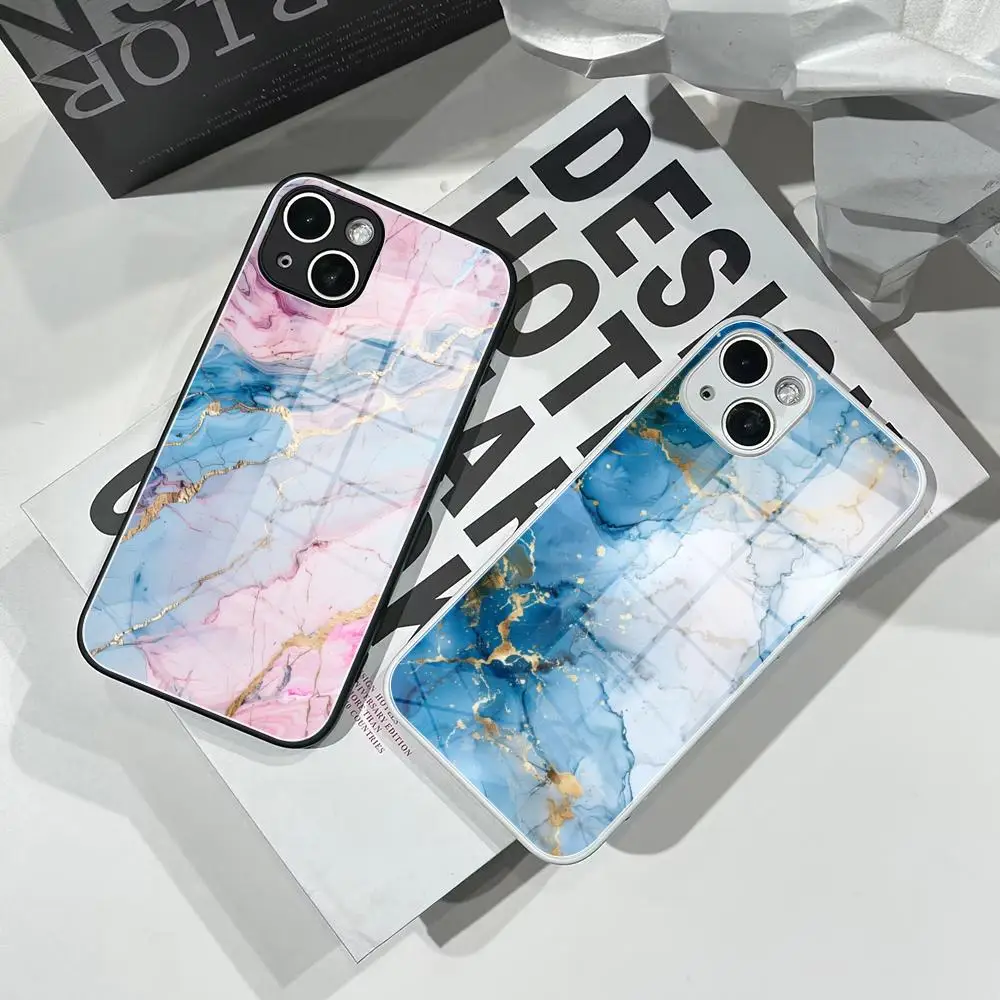 

marble texture wallpaper Phone Case Tempered Glass For IPhone 16 15 Pro Max 14 13 12 Mini Plus Samsung S24 S23 Ultra phone case