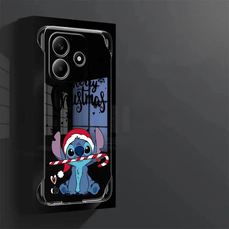 Merry Christma Disney Stitch phone case for Redmi note 14 pro plus cases 13 5g 12Pro 13pro 10 12 borderless cooling clear funda