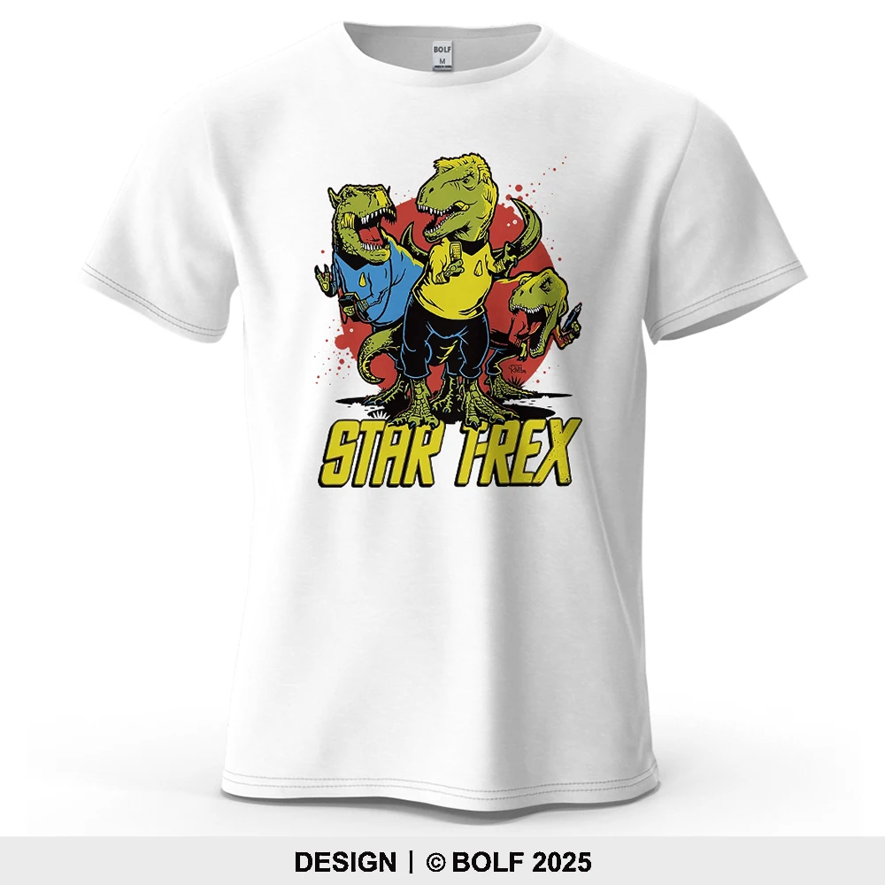 Cartoonish Dinosaurier bedrucktes Herren-T-Shirt aus 100 % Baumwolle, übergroße, humorvolle Grafik-T-Shirts für Damen, Tops, T-Shirts, Streetwear