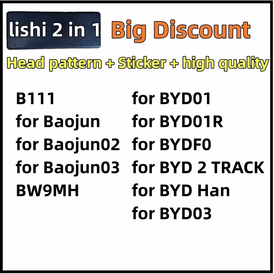 Lishi 2 in 1 locksmith tool with Head pattern Sticker High quality CH1 DWO5 Changan for Chery3 CY24 Dashuang DAT12R DAT17 DWO4R