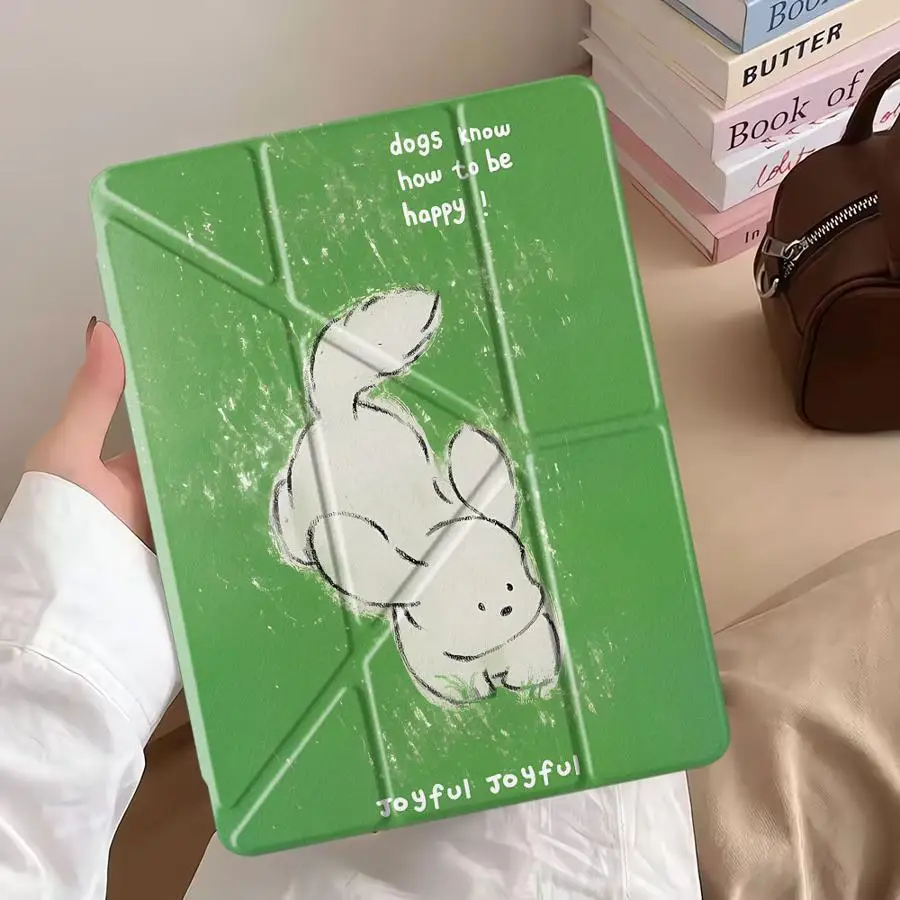 

Tablet Case For iPad Air 4 5 M3 M2 1 2 M4 11inch Pro 11th 10th 9th 8th 7th 12.9inch Pro 2025 Mini 6 7 Holder Cover Cute Dog