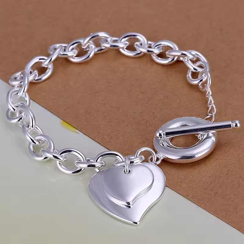 Fine 925 Sterling Silver Noble Nice Chain Solid Bracelet for Women Men Charms Party Gift Wedding Fashion Jewelry Hot Model - Image 9