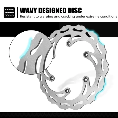 Imagen 2 del producto Para KTM EXC 300 1994-2023 260/220mm rotores de disco de freno trasero delantero para KTM EXC-F 350 SX 125 SX-F 450 Husqvarna TE300 GasGas EC300