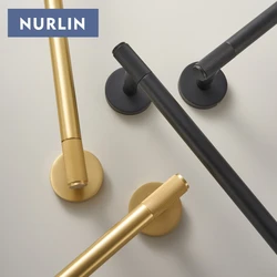 Nurlin Brass Knurled Series Bathroom Accessories Fittings Towel Bar Rails Hook Toilet Roll Holders Black Gold