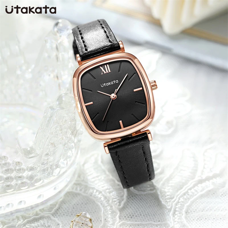 Utakata Hot Selling Woman Leather Quartz Wrist Watches New Arrival Elegant Watches For Women Gifts Fashion Casual Girls Watch