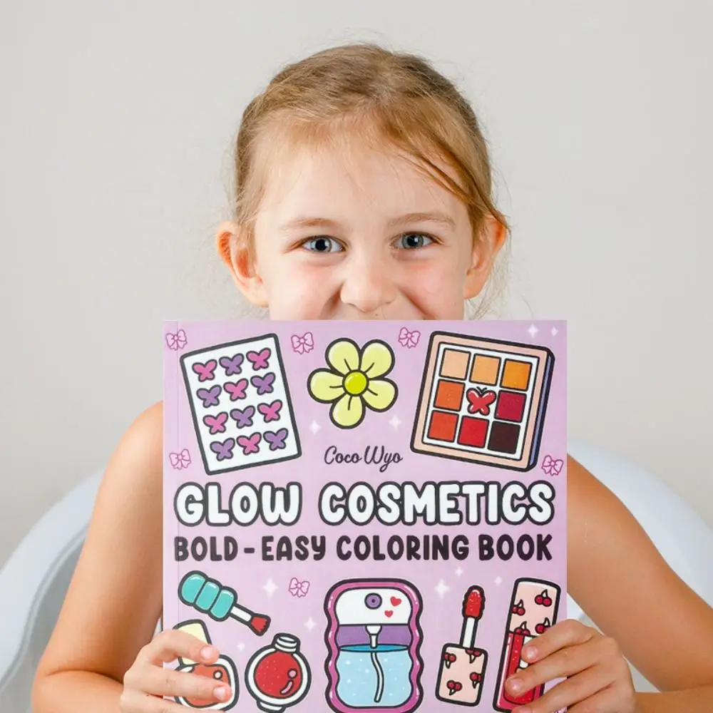 

Educational Spooky Cute Coloring Book Relax Cartoon Watercolor Painting Book 40 Sheets DIY Filling Color Book Children