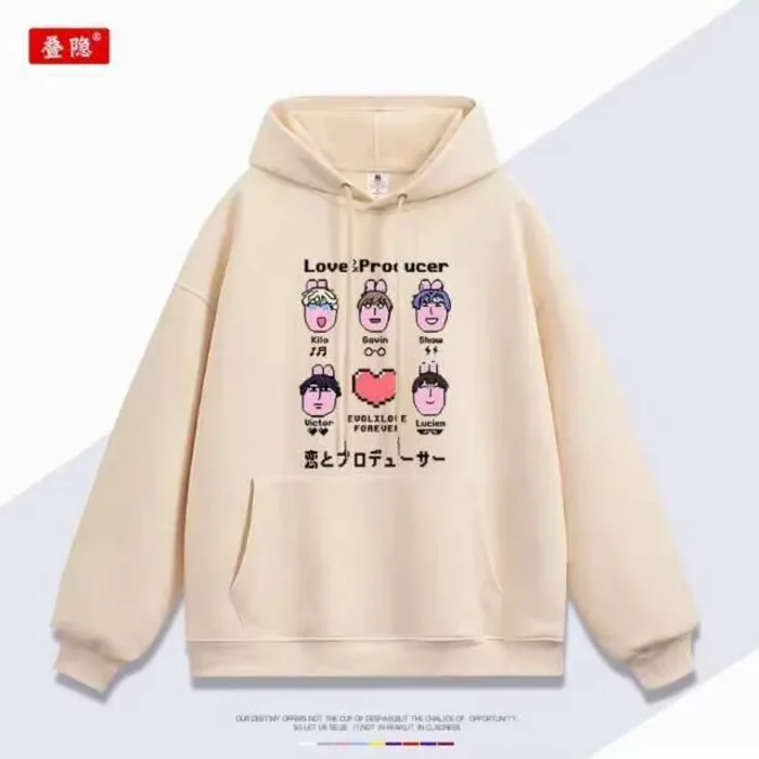 

Anime EVOL×LOVE Gavin Lucien Kilo Victor Hooded Hoodie Cosplay Autumn Winter Men Women Coat Loose Jacket Tops anime