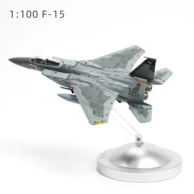 1:100 Scal Alloy F14 F-14 F-15 Aircraft Fighter Model Simulation Static American Aviation Model Decoration Removable Accessories