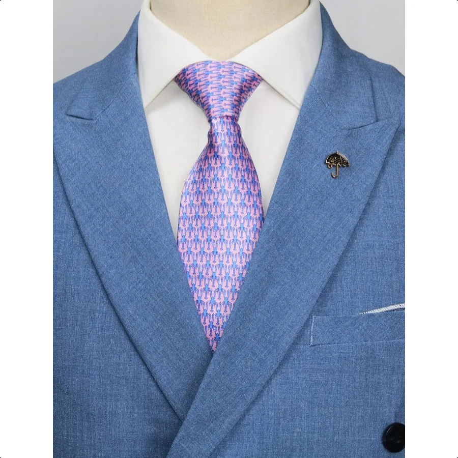 Cravatte da uomo in seta 100% cravatte fatte a mano con motivi stampati con animali + confezione regalo...