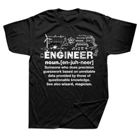 New Engineer Humor Definition Architect T-Shirts Men Electrical Mechanical Computer Geek Pure Cotton Tees Short Sleeve T Shirts