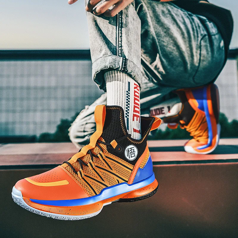 Anime Sohn Goku Männer Mode Turnschuhe Trend High Top Student Schuhe Casual Schuhe Bequem Licht Bord Schuhe Männer Vulkanisierte Schuhe