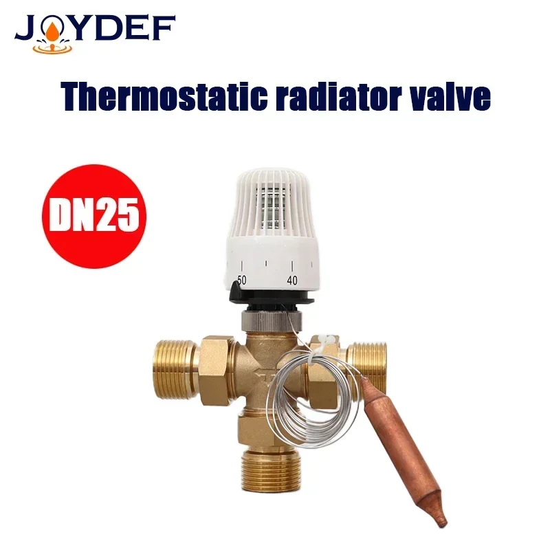 DN25 Energy saving 30-70 degree control Floor heating system thermostatic radiator M30*1.5 Remote controller 3 way valve